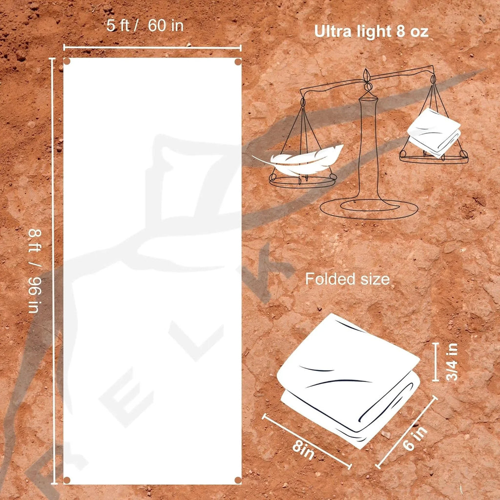 Ultralight Tyvek Ground Cloth 5Oz Tent Footprint 4 Ft X 8 Ft I610