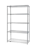 Stainless Steel 5-Shelf Wire Shelving Unit 18 x 30 x 74 inch U594006