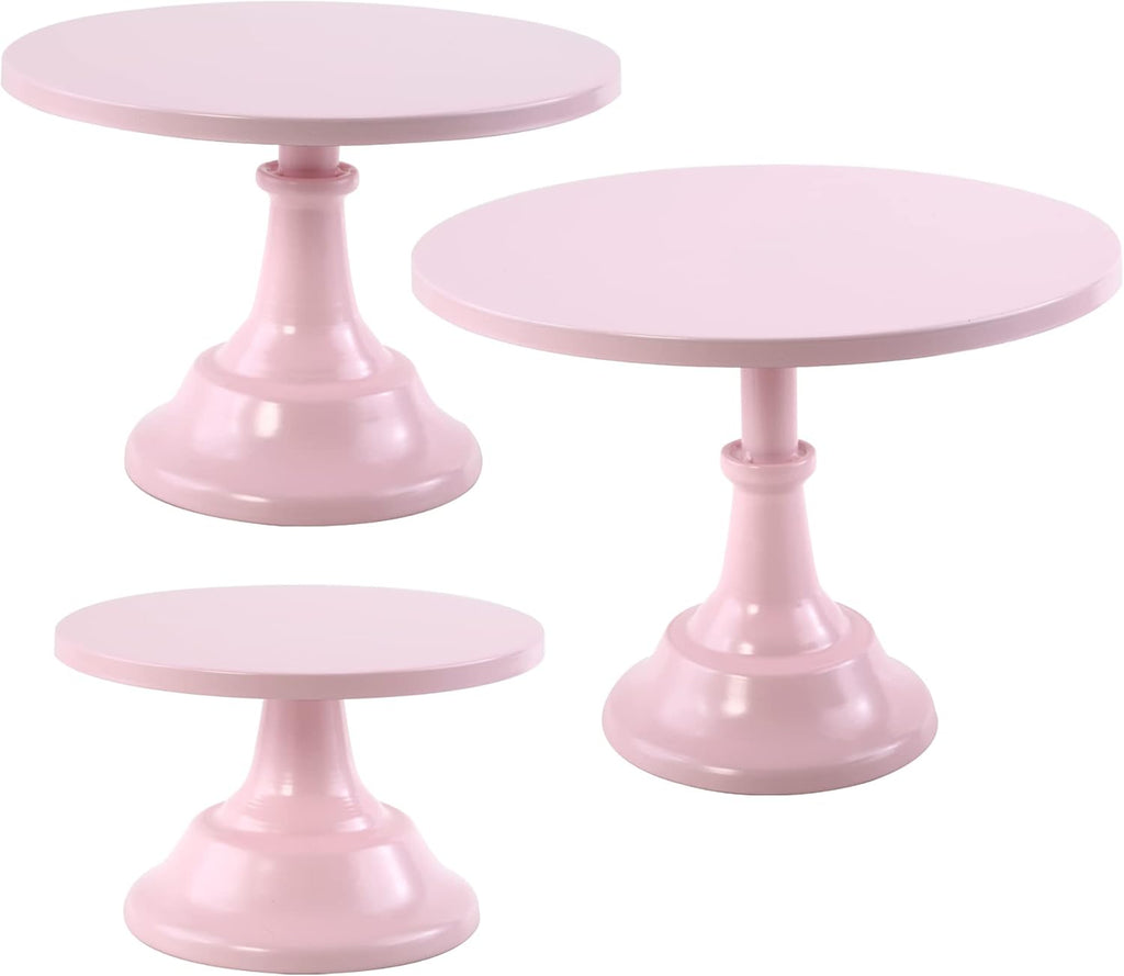 Pink Metal Cake Stand Set of 3 Q732