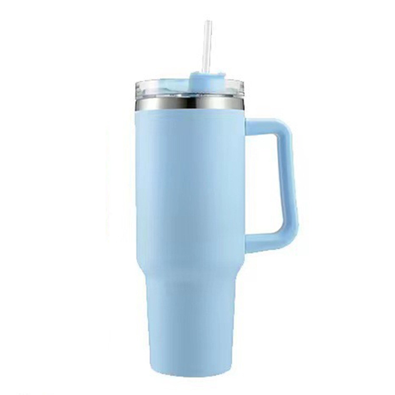 40 oz Stainless Steel Vacuum Insulated Tumbler with Handle and Straw Lid S515738