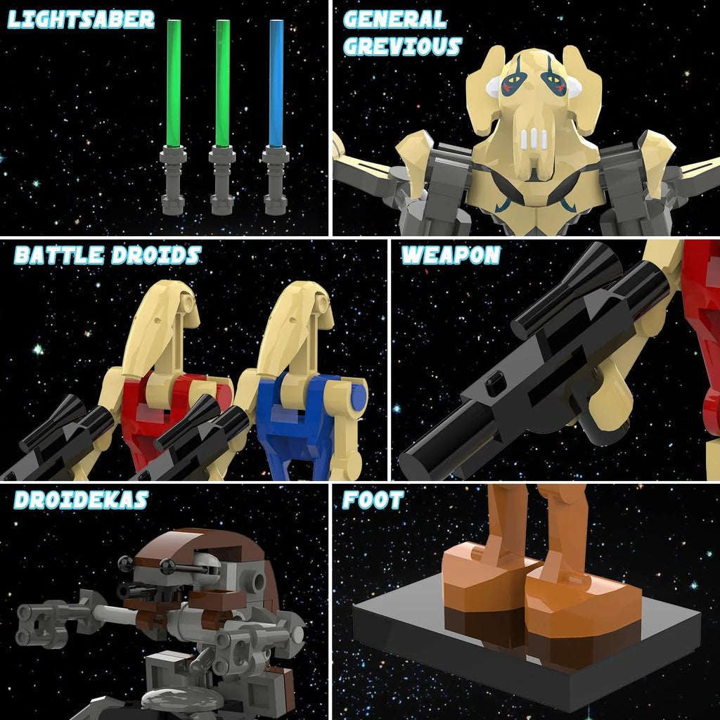 28 Pcs Space Wars Action Figures Building Blocks Sets Y67383