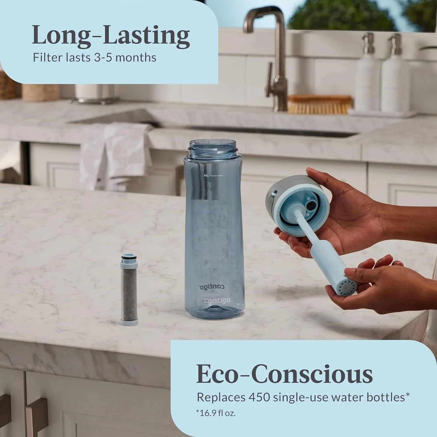 24 oz Plastic Filter Water Bottle A59217