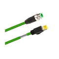 M12 4-Pin D-Coding Sensor Connector to RJ45 C4 Plug Shielded Cable (15FT) K1212