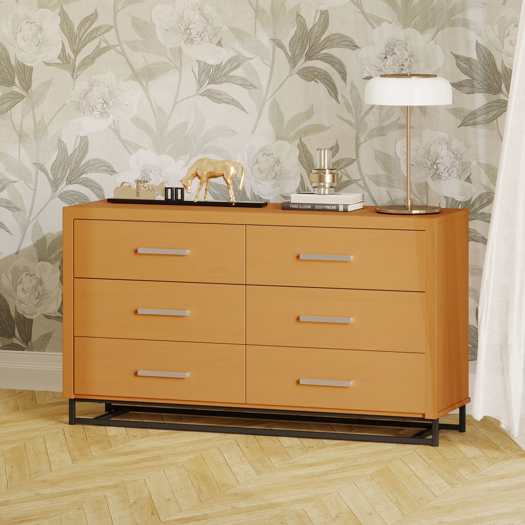Faux Wood 6 Drawer Double Dresser P383865