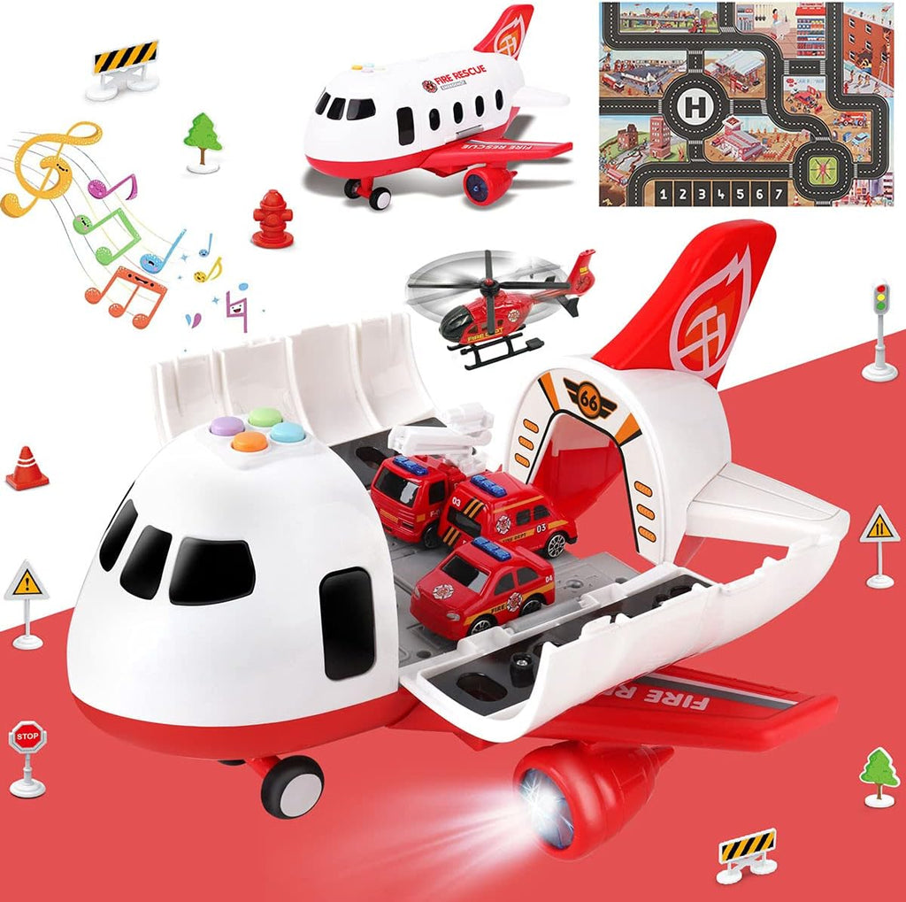 Alloy Metal Construction Toy Airplane Set with Play Mat W788132