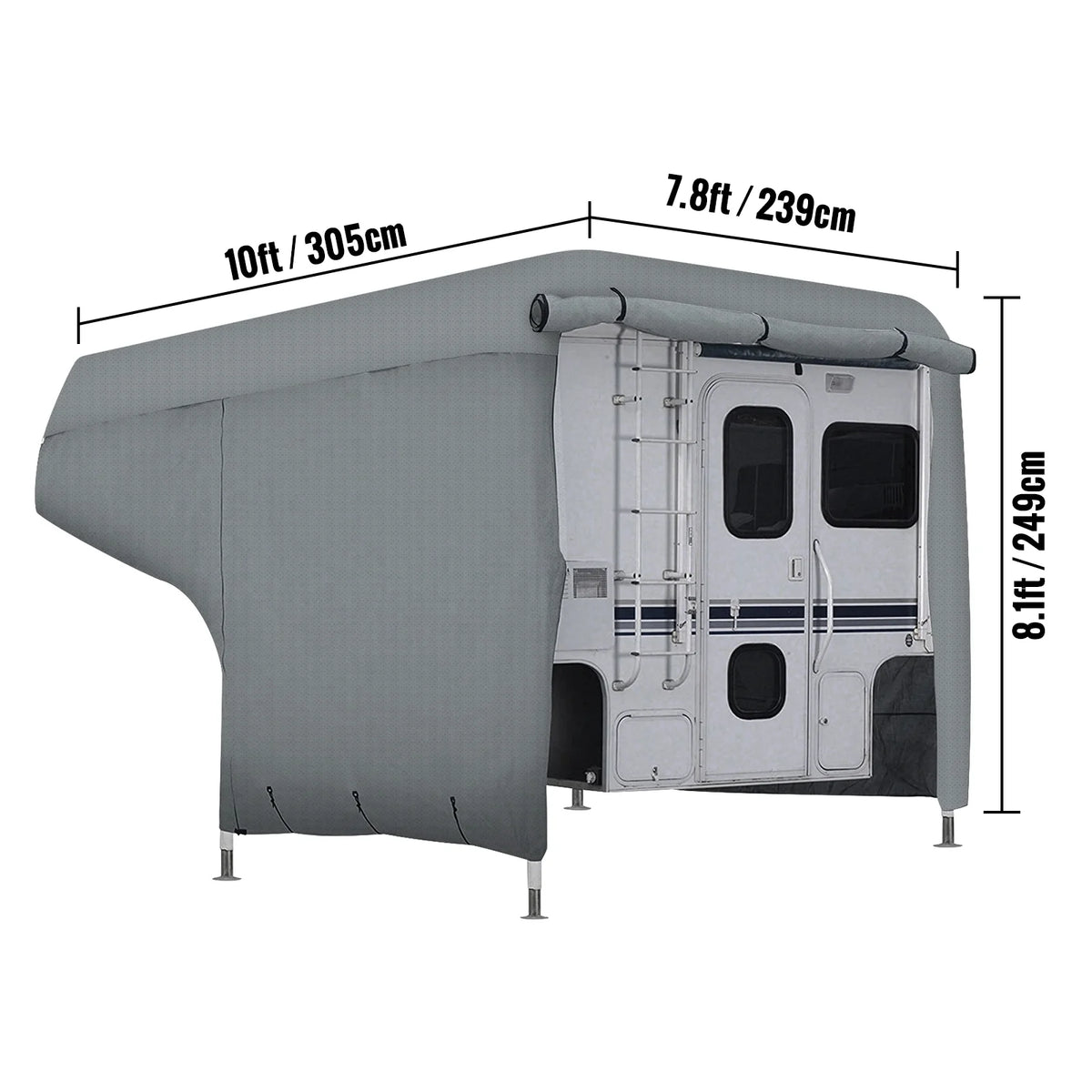 8'-10' Waterproof Anti-UV Non-Woven Fabric RV Cover Y9368