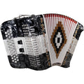 34-Button 12 Bass Accordion Gray/White D8792