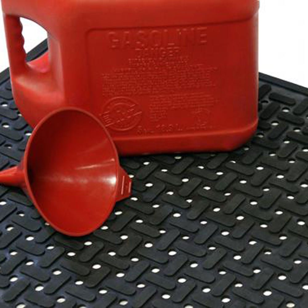 Anti-Slip Grease Proof Kitchen Mat, 3/8 x 36 x 60, Black U7091
