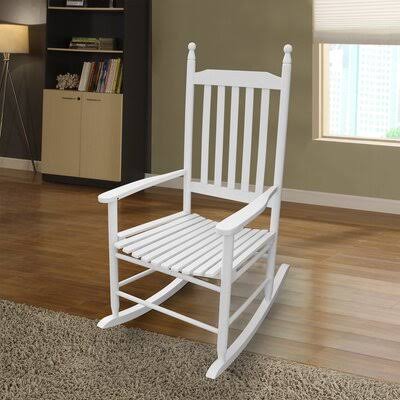 White Wooden Porch Rocker Chair K5171
