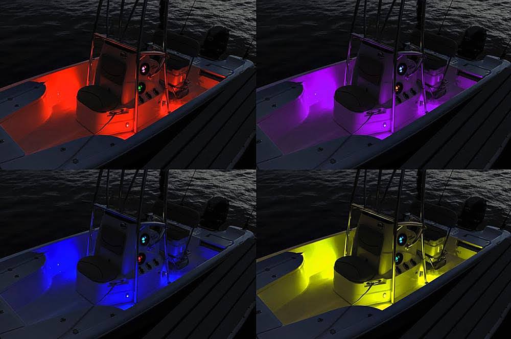 6.5x22 Marine Coaxial Speakers with RGB LEDs Black I714