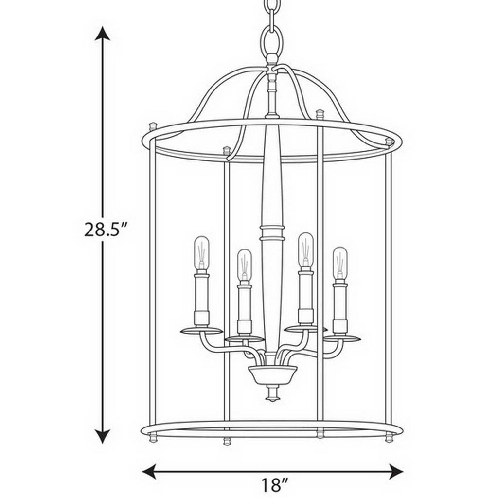 Four-Light Black Medium Foyer J958498