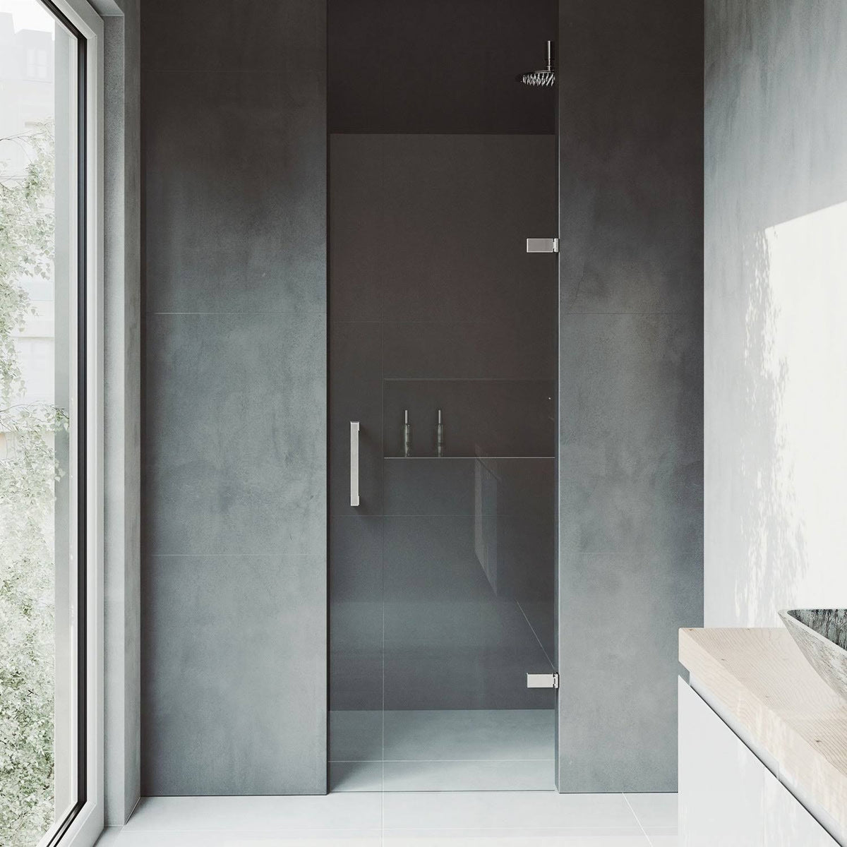 24-Inch Adjustable Frameless Shower Door G45857