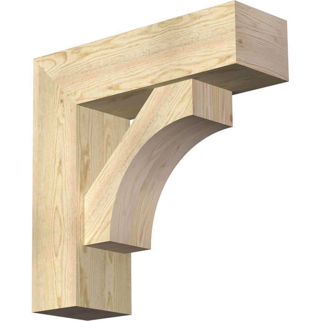 8x22W x 26x22D x 26x22H Douglas Fir Bracket with Offset Brace X280559