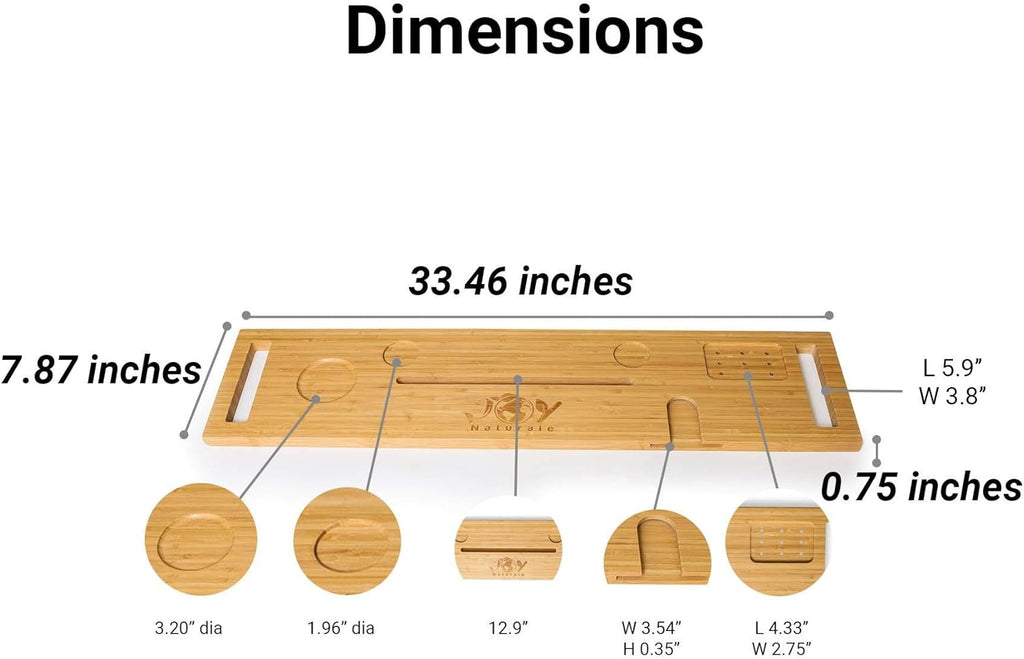 Bamboo Bathtub Caddy Tray O7567