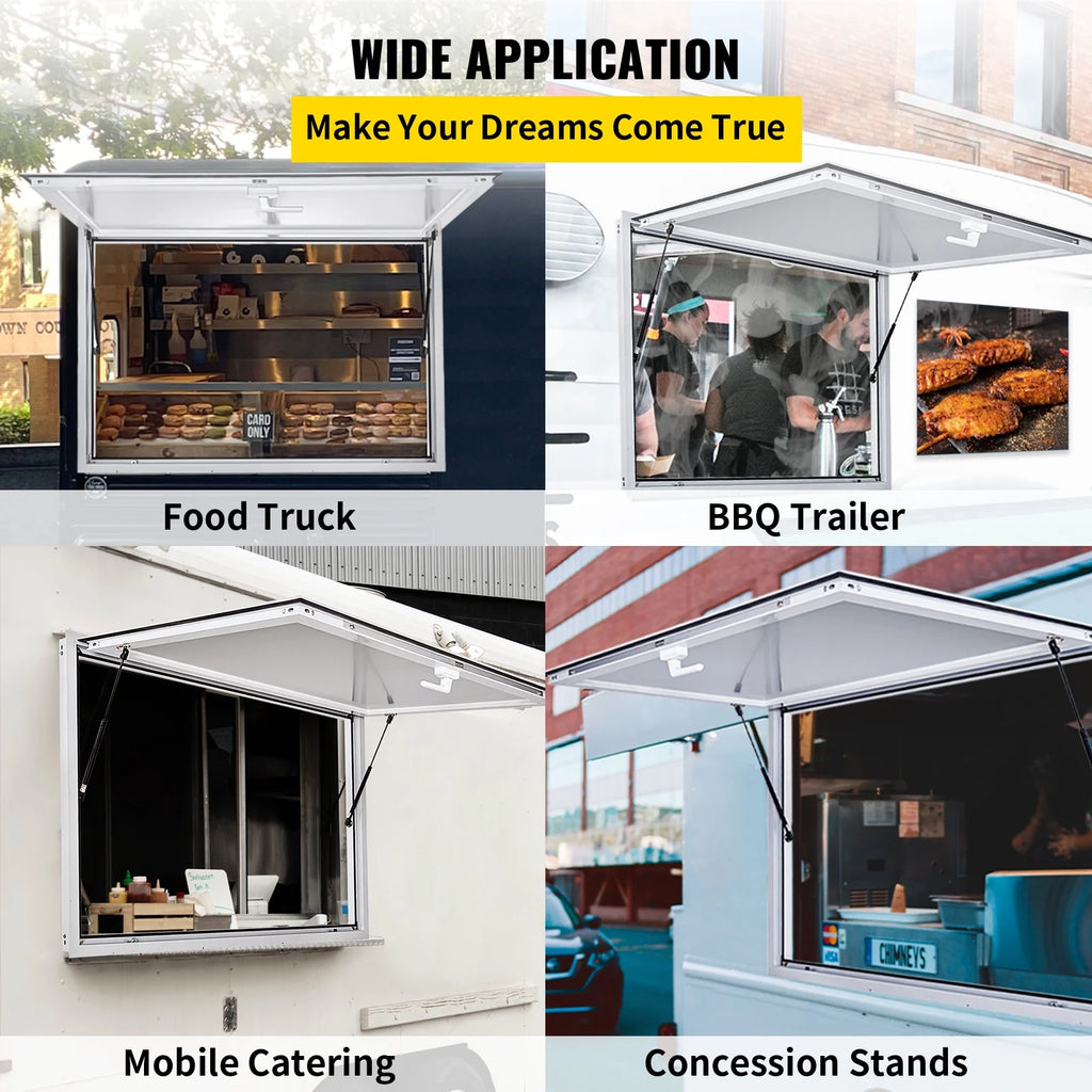 Concession Stand Serving Window with Awning Door O583