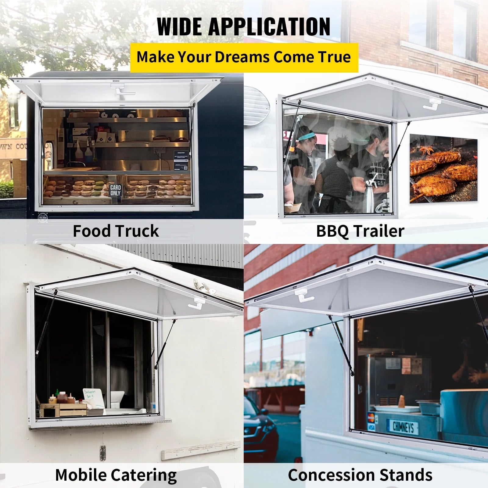 Concession Stand Serving Window with Awning Door O583