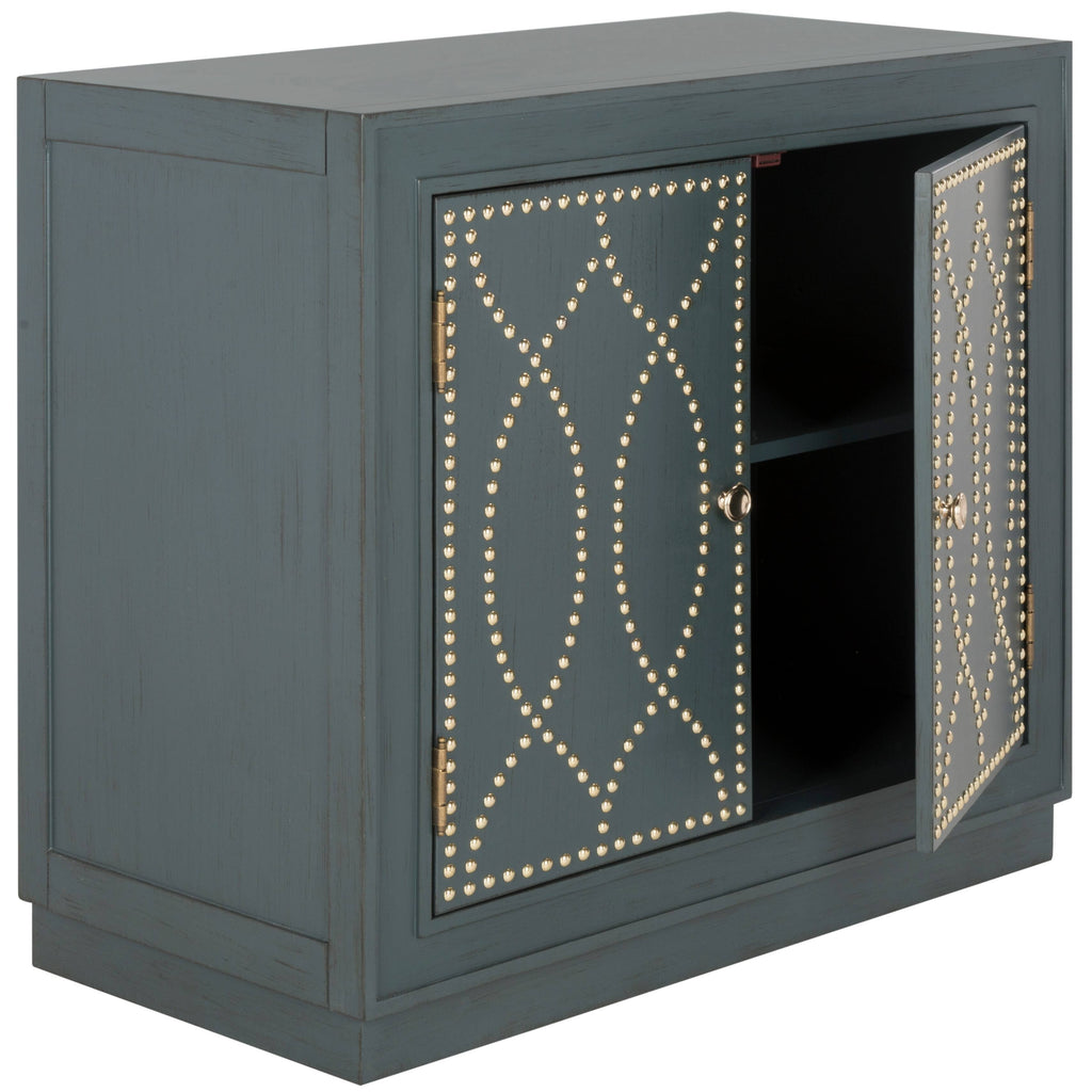 2 Door Steel Teal Gold Chest L927