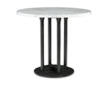Black & White Faux Marble Round Counter Height Dining Table B119