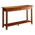 Cherry Console Table with 1 Drawer and Shelf T86685