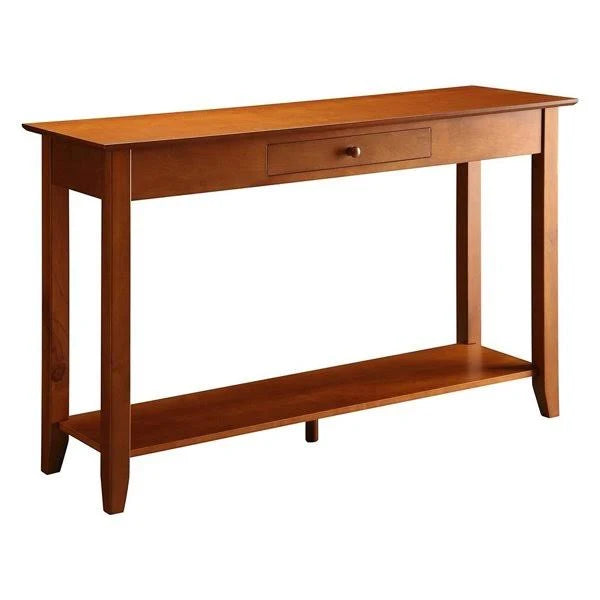Cherry Console Table with 1 Drawer and Shelf T86685