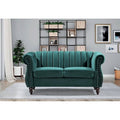 Green Velvet Chesterfield Loveseat O443