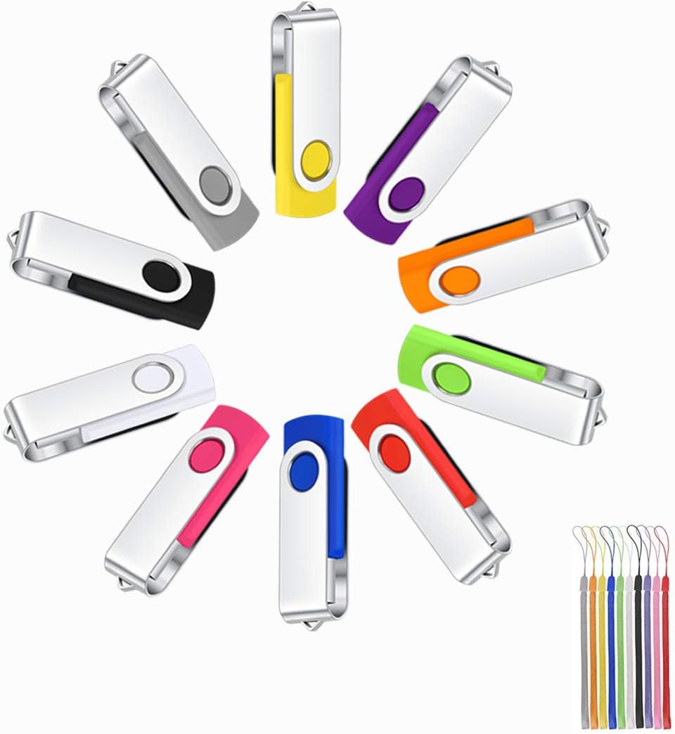 16GB 20 Pack USB 2.0 Flash Drive with LED Indicator and Lanyards S99043