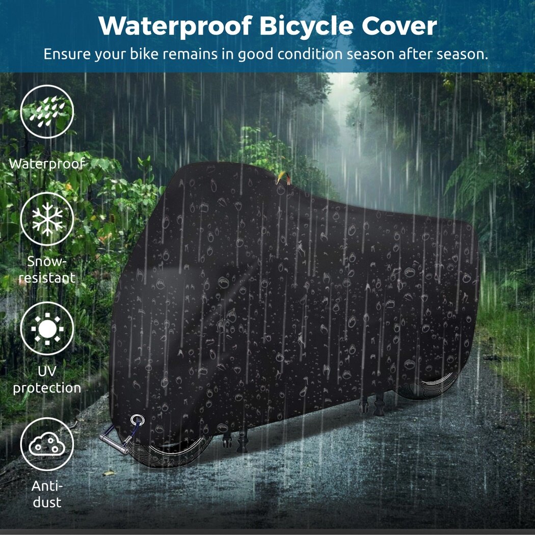 Waterproof 210D Oxford Fabric Bicycle Cover with Windproof Buckles L409863