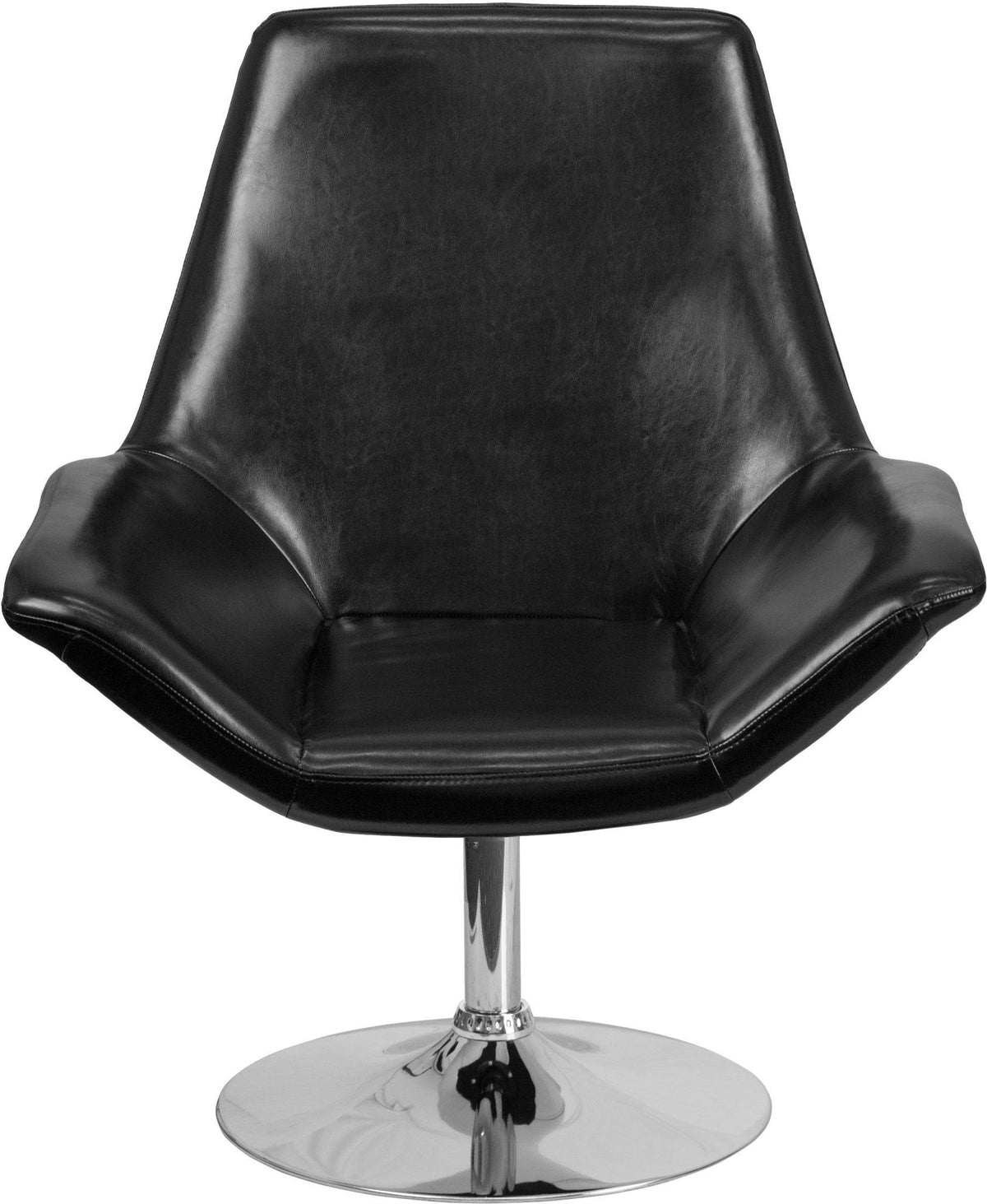 Black Leather Reception Chair T39978