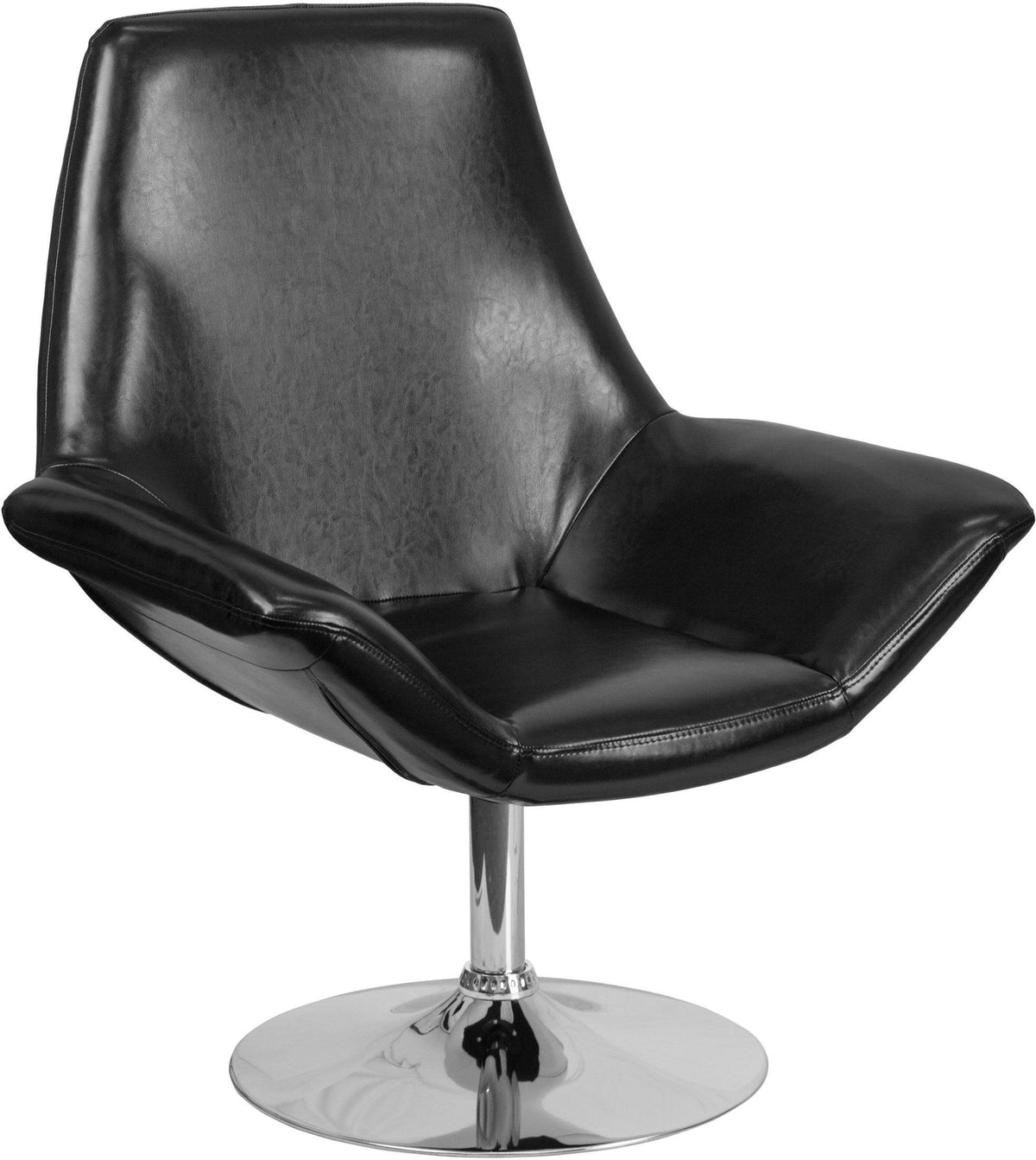 Black Leather Reception Chair T39978
