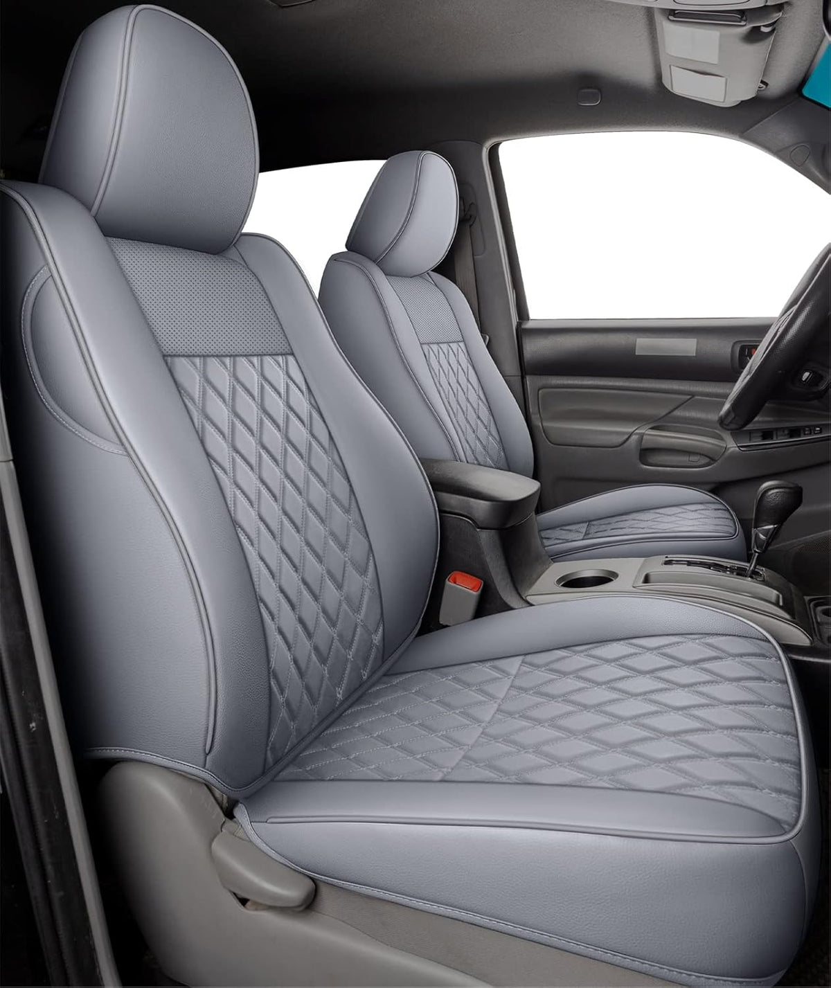 Red Faux Leather Full-Set Seat Covers T63169