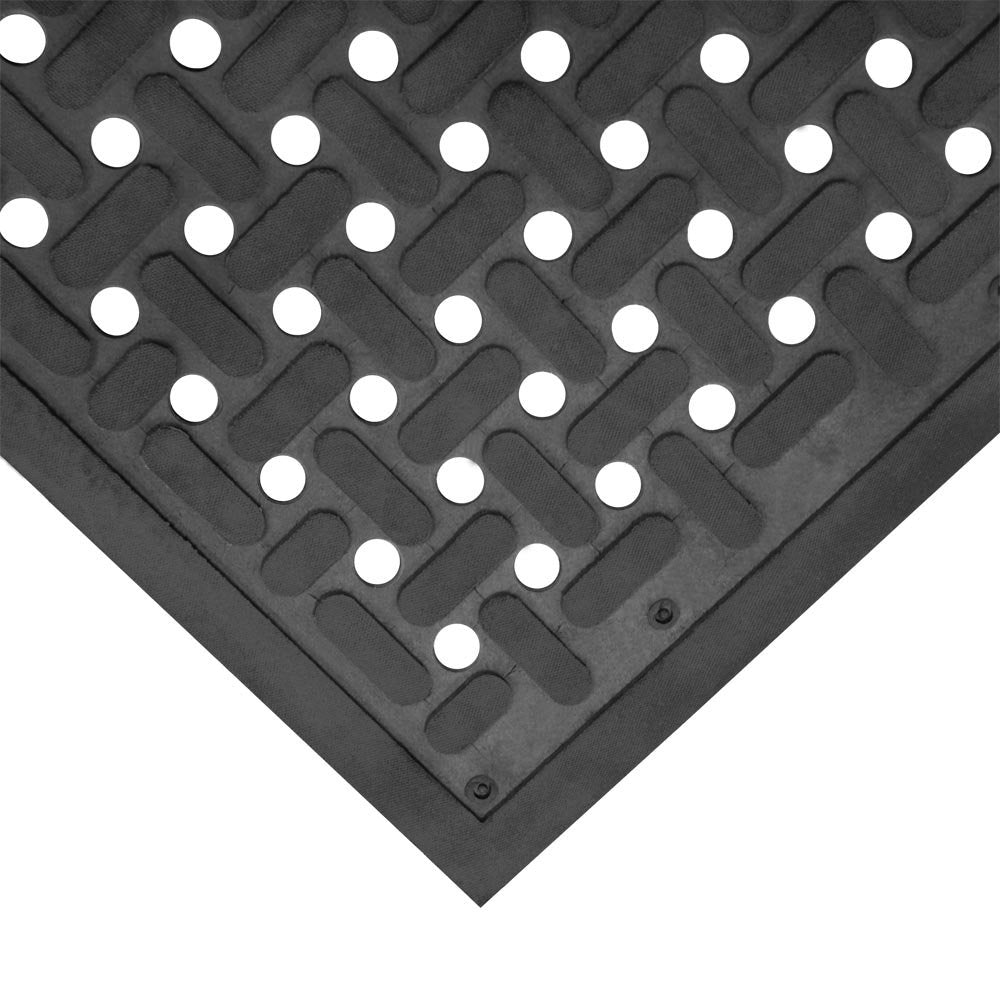 Anti-Slip Grease Proof Kitchen Mat, 3/8 x 36 x 60, Black U7091