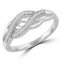 14K White Gold Diamond Semi-Eternity Wedding Band Ring X939639