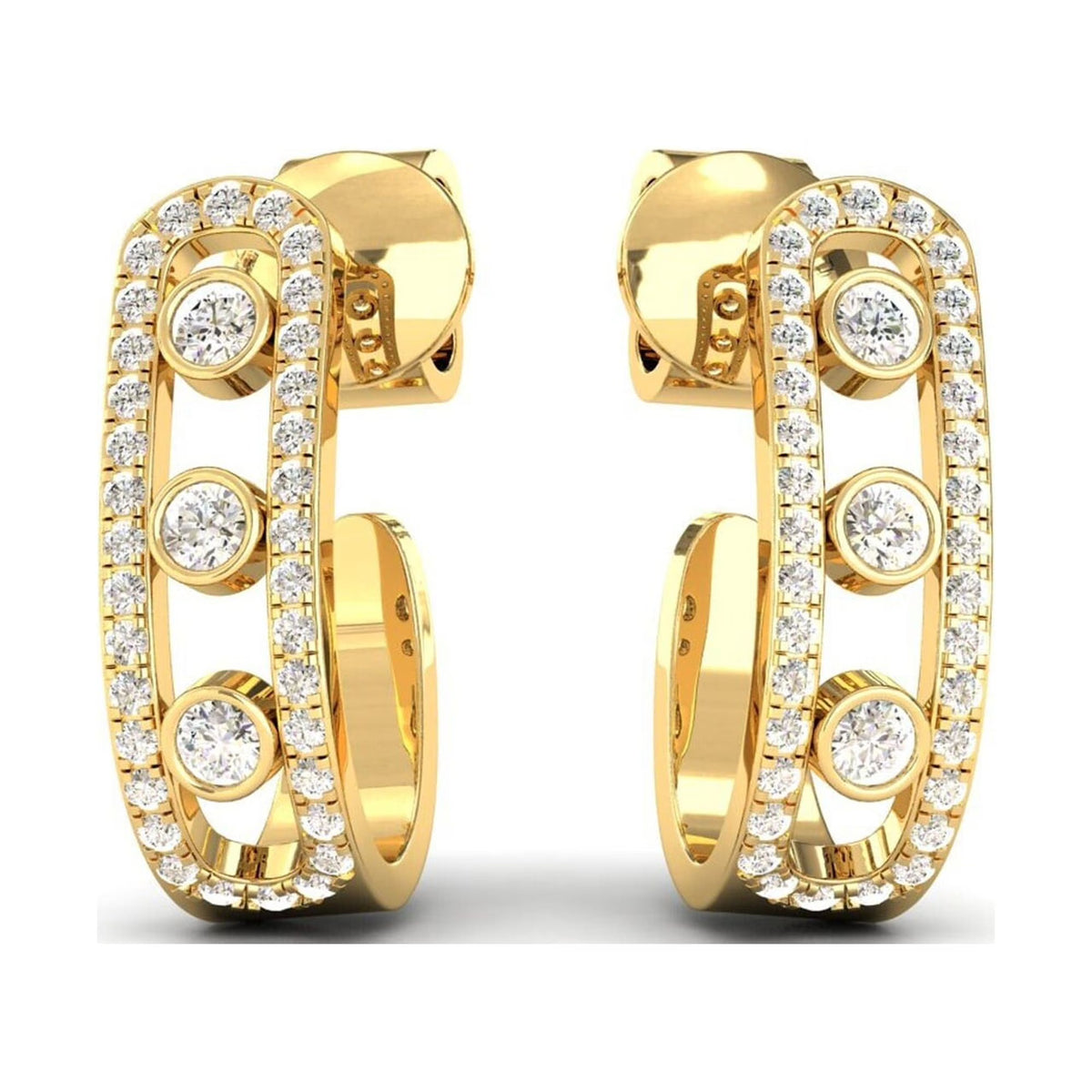 18k Gold Hoop Earrings K444133
