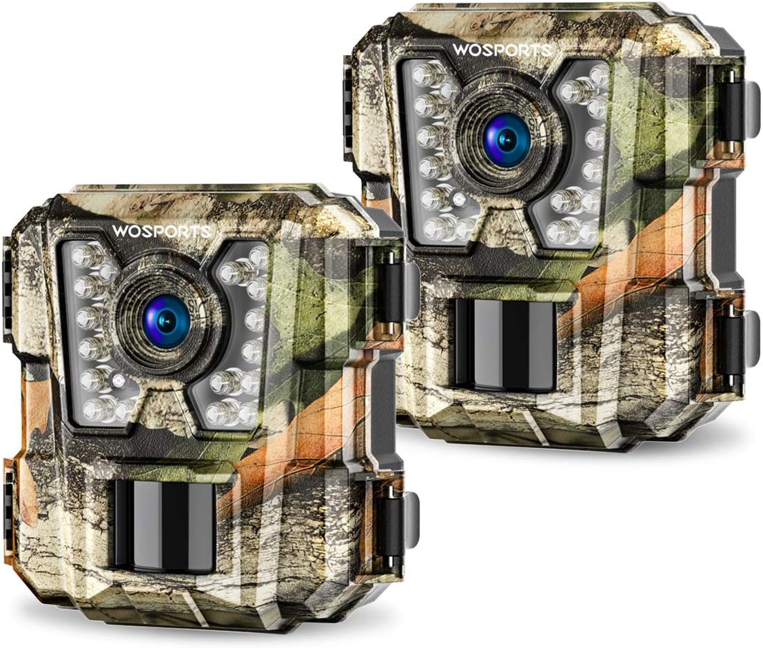 2 Pack Mini Trail Camera 1080P HD IR Night Vision Waterproof B64935