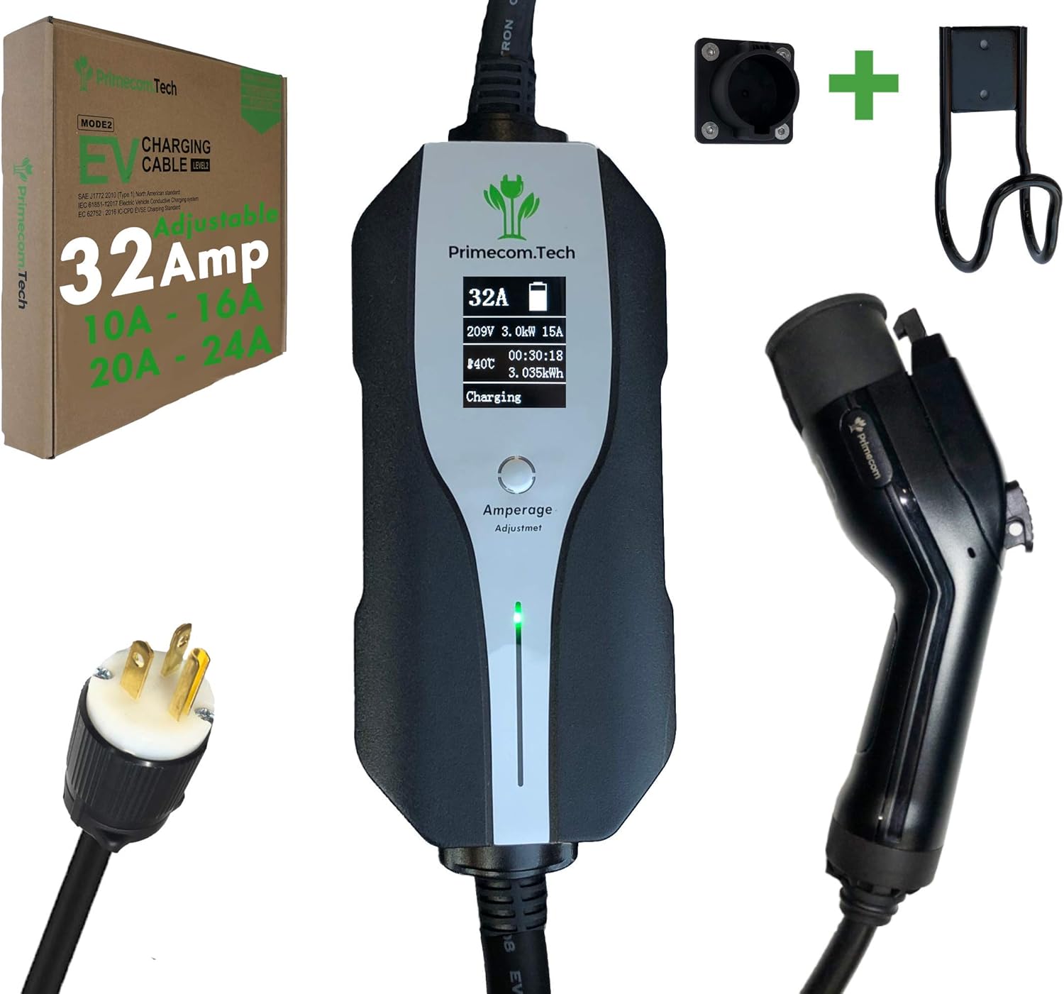 Level 2 Electric Vehicle Charger with 30Ft Cable D422