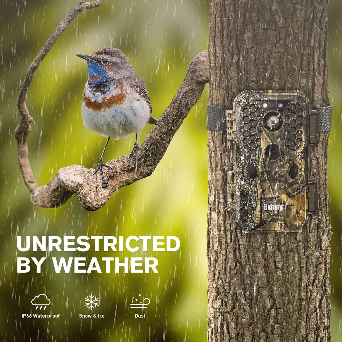 4K 30MP Night Vision Motion Activated Waterproof WiFi Bluetooth Trail Camera A403