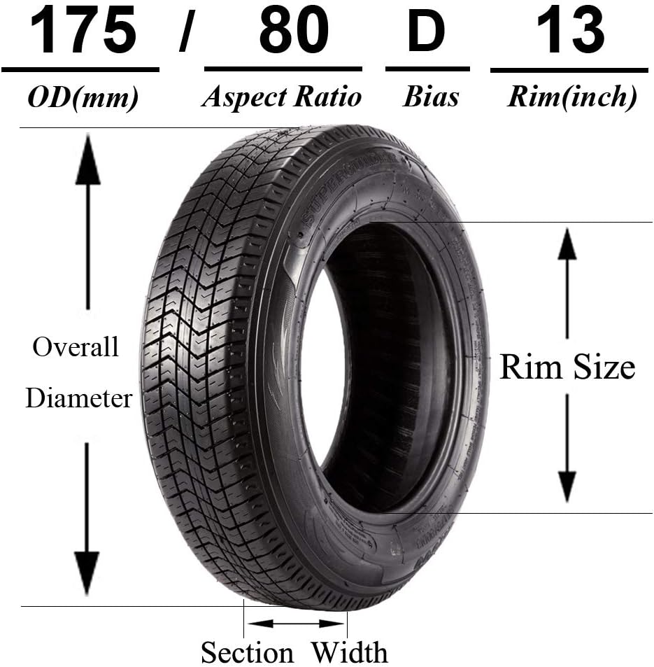 Trailer Tire ST175/80D13 Load Range C 6PR C78190