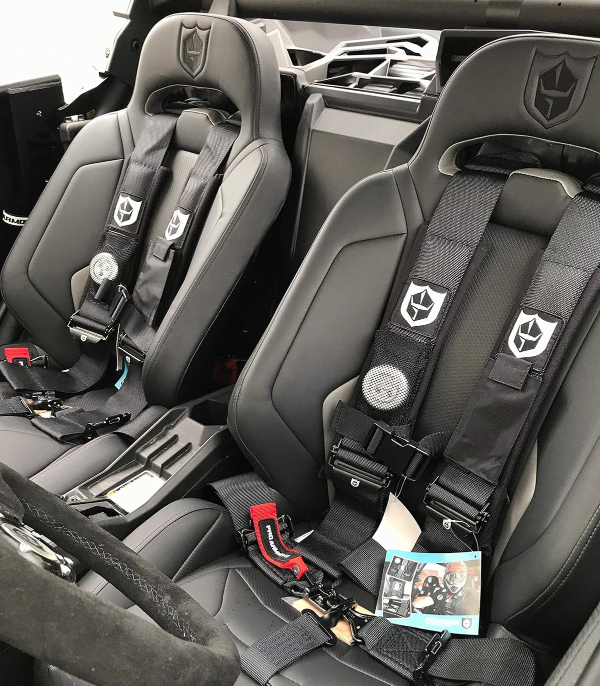 Black 4 Point Harness Seat Belt Set, 2 Pack C757