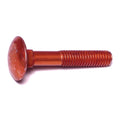 6mm-1.0 x 35mm Zinc Plated Steel Coarse Thread Carriage Bolts 238 Pcs M542