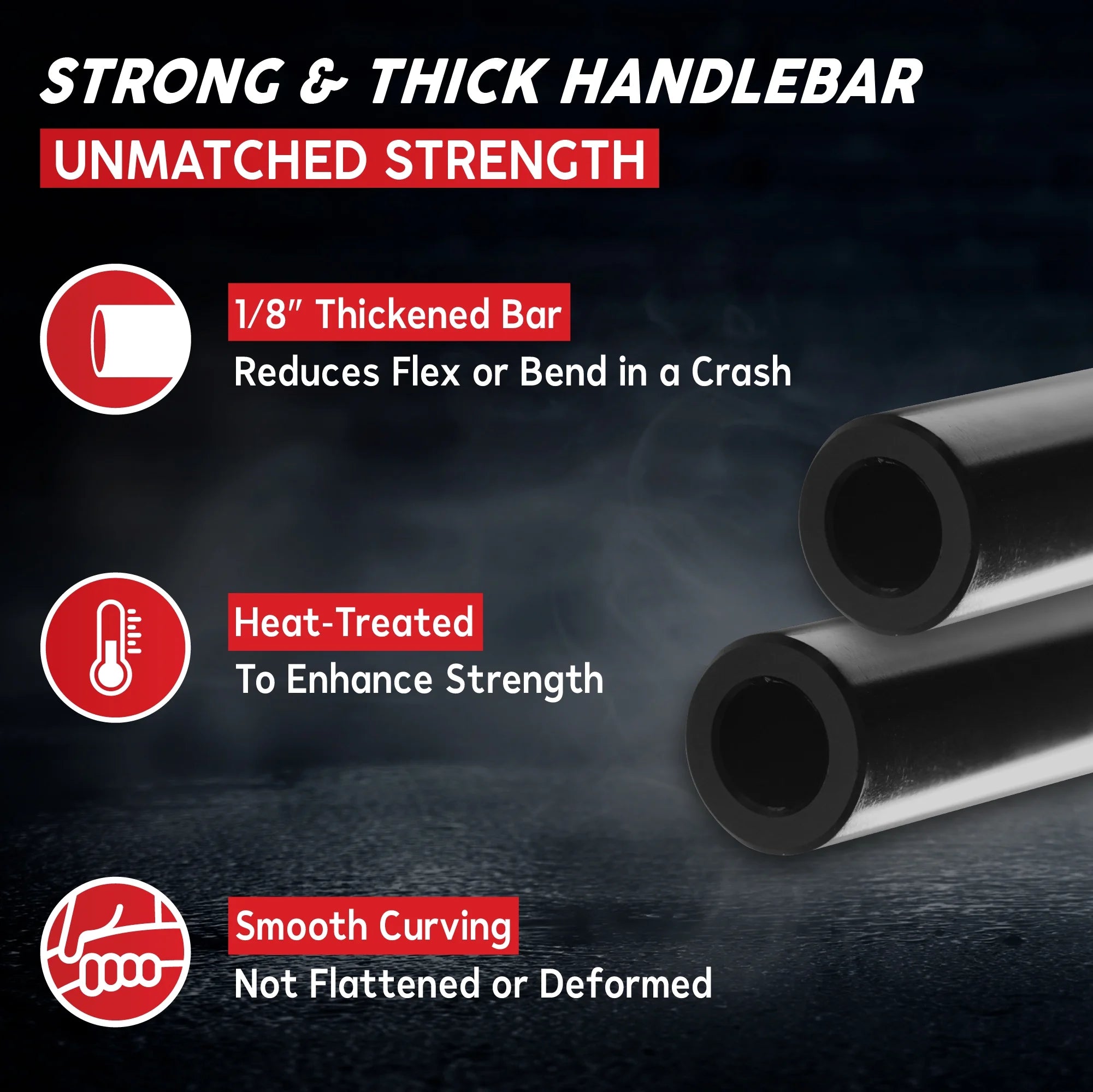 7/8 Inch Motorcycle Low-Rise Handlebar J901