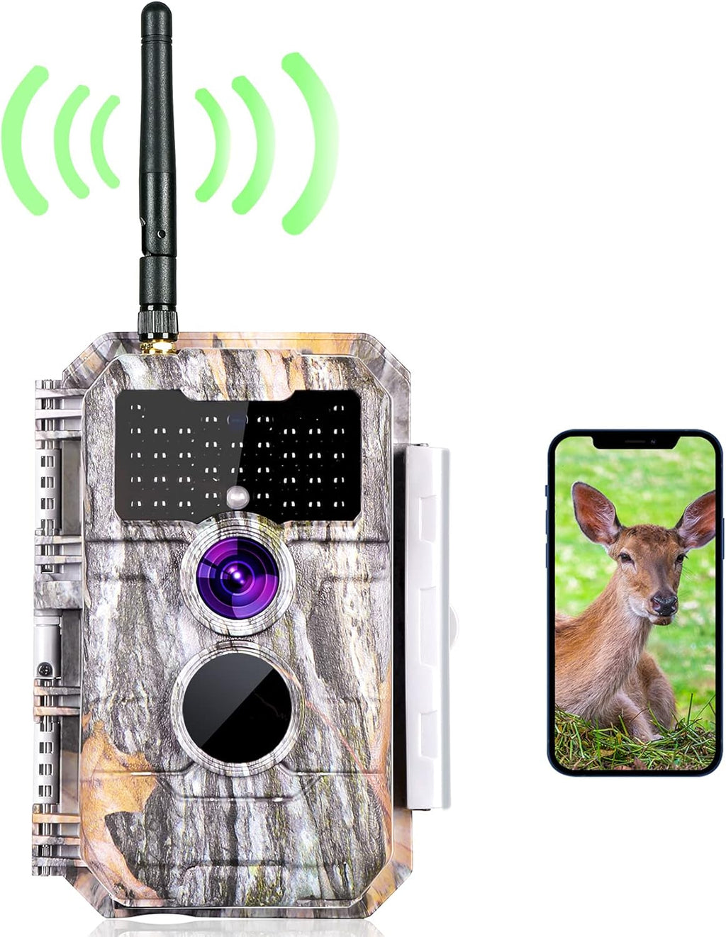 Wireless WiFi Trail Camera 24MP 1296P Night Vision No Glow Motion Activated Waterproof W870