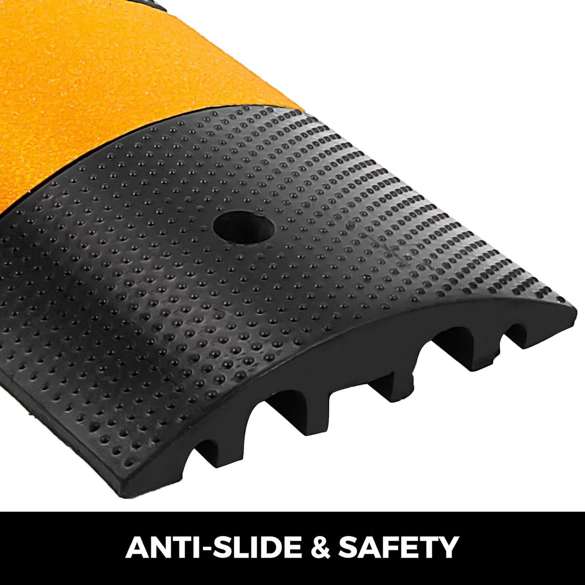 6 Feet Rubber Driveway Cable Protector Ramp 2-Channel C76406