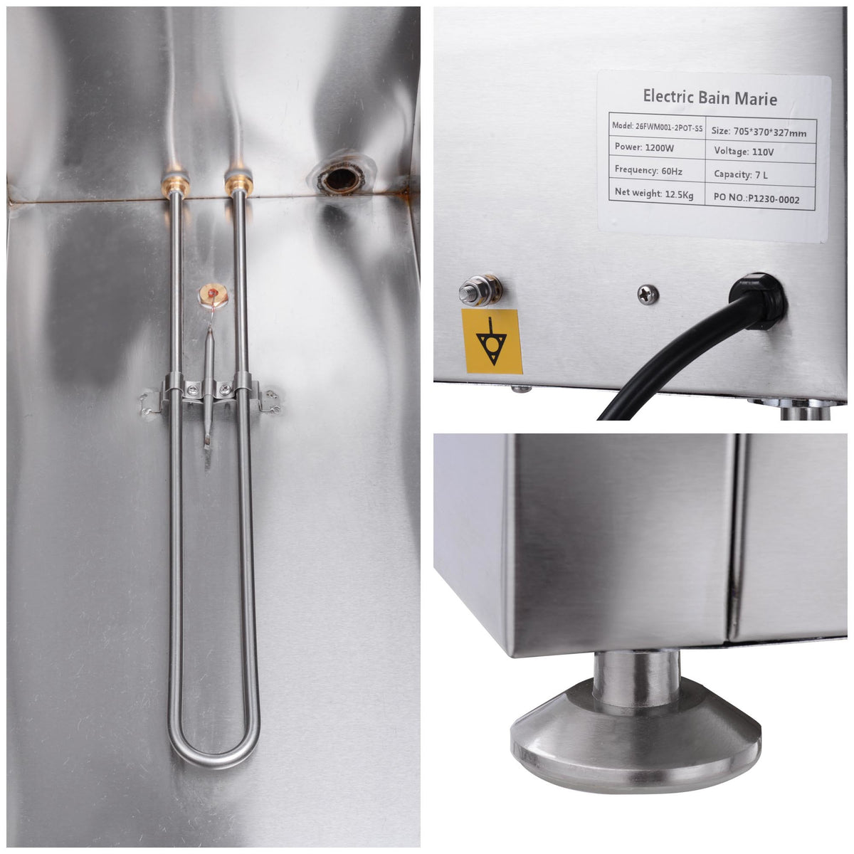 1200W Food Warmer with 2 Large Pots R118865
