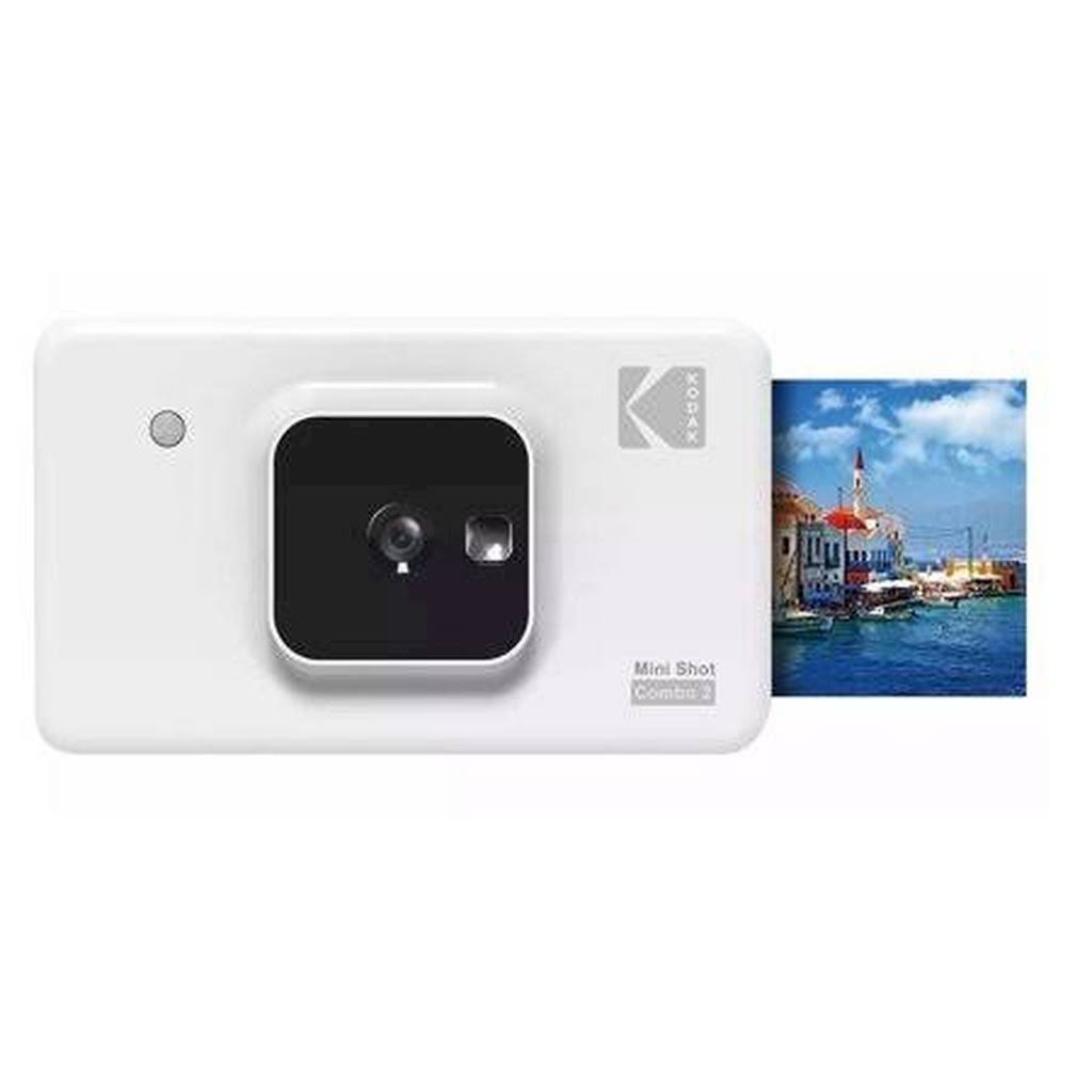 White Instant Digital Print Camera with Bluetooth Y1349
