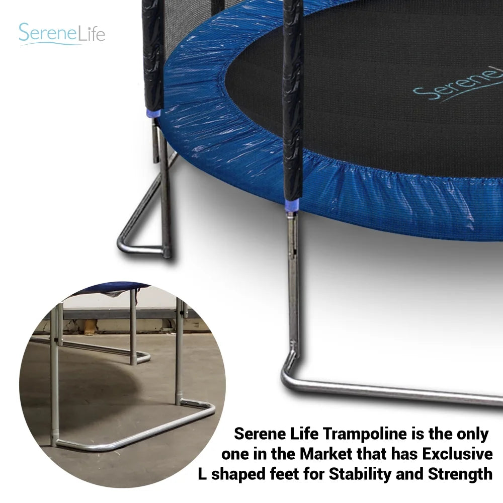 10 ft. Outdoor Trampoline with Safety Net Cage E652320