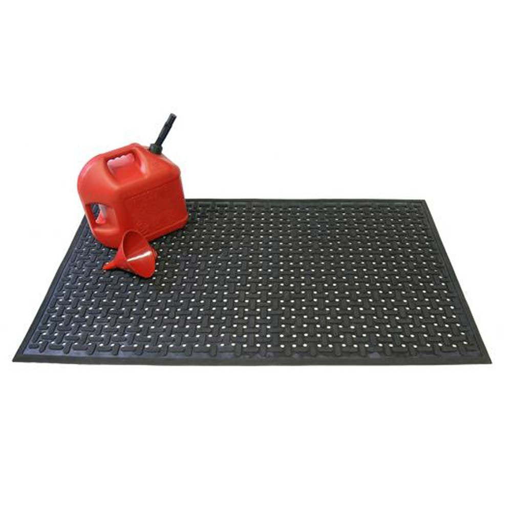 Anti-Slip Grease Proof Kitchen Mat, 3/8 x 36 x 60, Black U7091