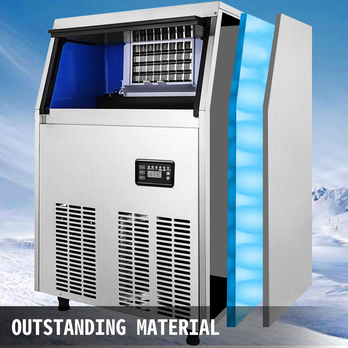 110V Commercial Ice Maker 150lbs/24h P697349