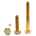 1/2x22-13 x 5 1/4x22 Coarse Thread Grade 8 Hex Cap Screw Alloy Steel Yellow Zinc Plated B171992