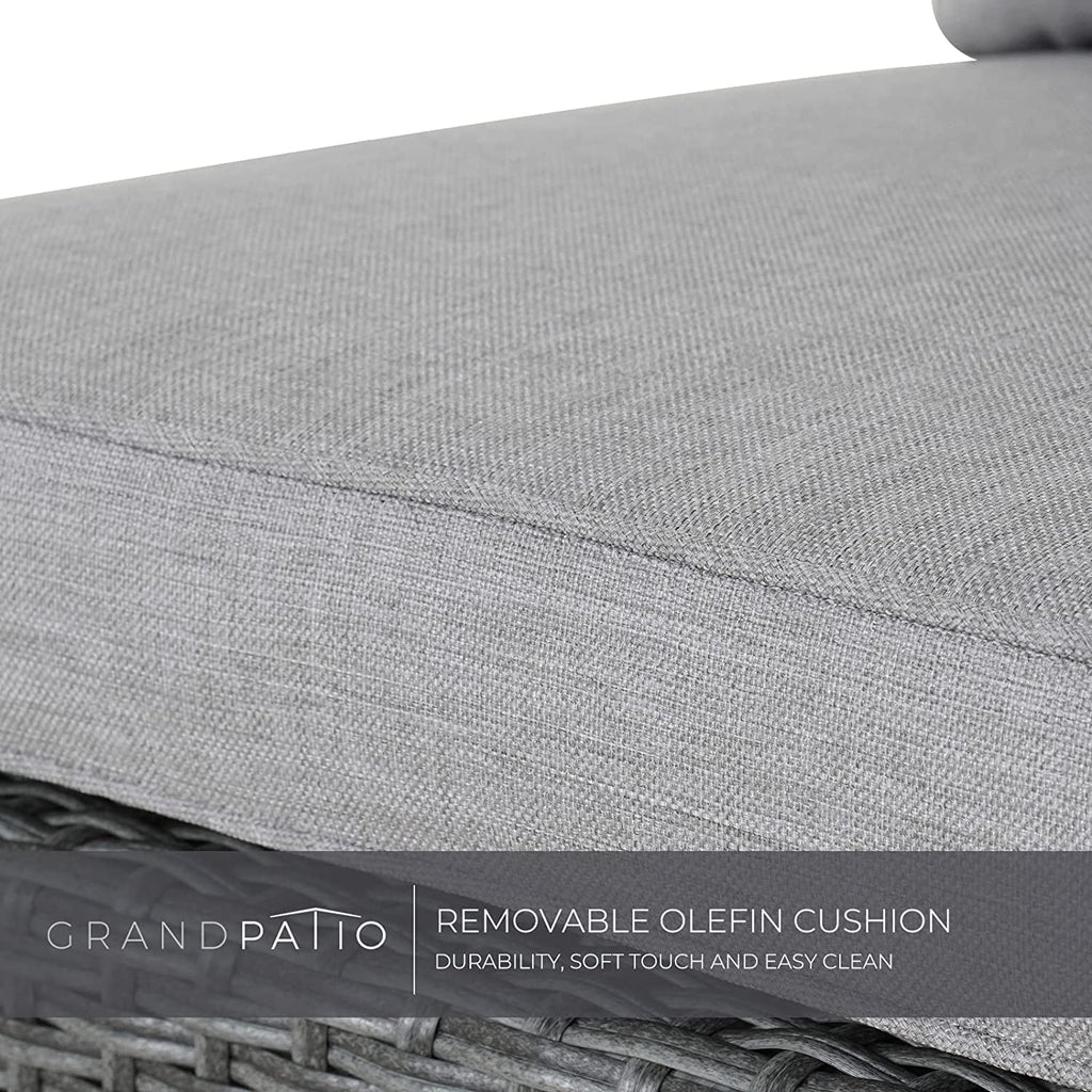 Gray Wicker Patio Sofa X5791