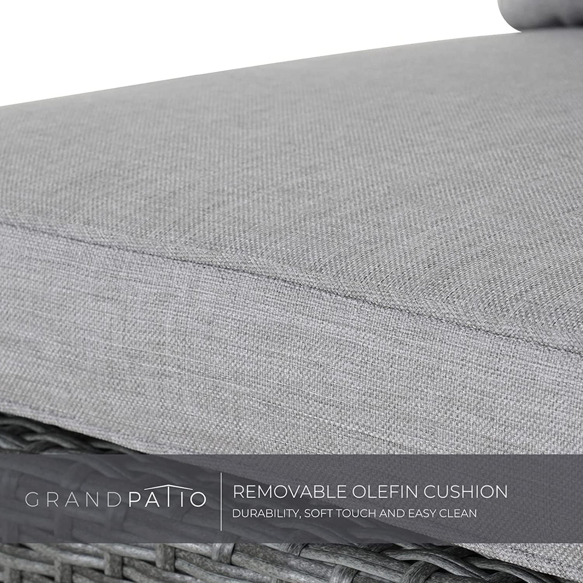 Gray Wicker Patio Sofa X5791